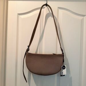 Markberg BrigittaMGB Sling Taupe Zero Waste Leather Crescent Shoulder Bag